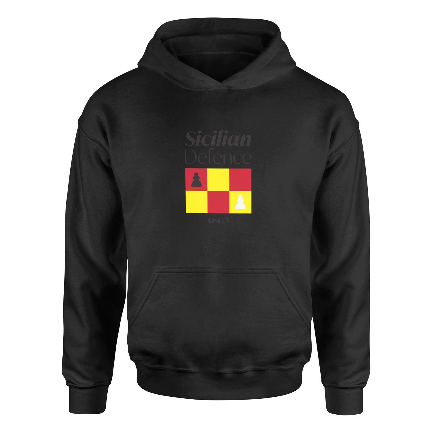 Sicilian Defence Hoodie L - Siyah