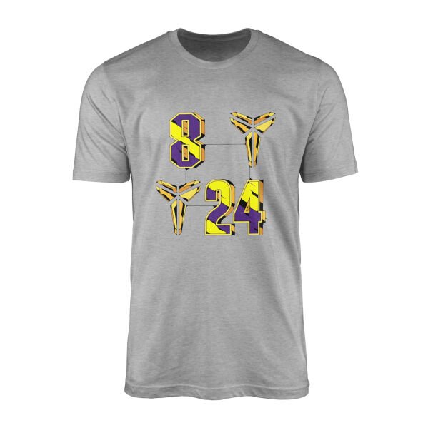 8-24 Kobe Bryant Tişört S - Gri