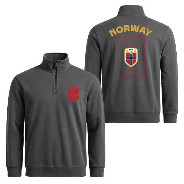 Norveç Dünya Kupası 2026 Yarım Fermuarlı Sweatshirt S - Füme