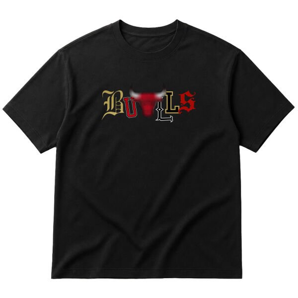 Bulls History Oversize Tişört S - Siyah