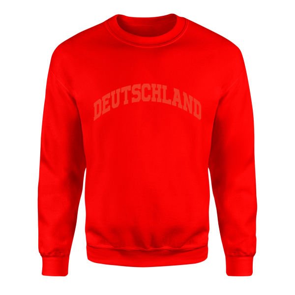 Deutschland Sweatshirt M - Kırmızı