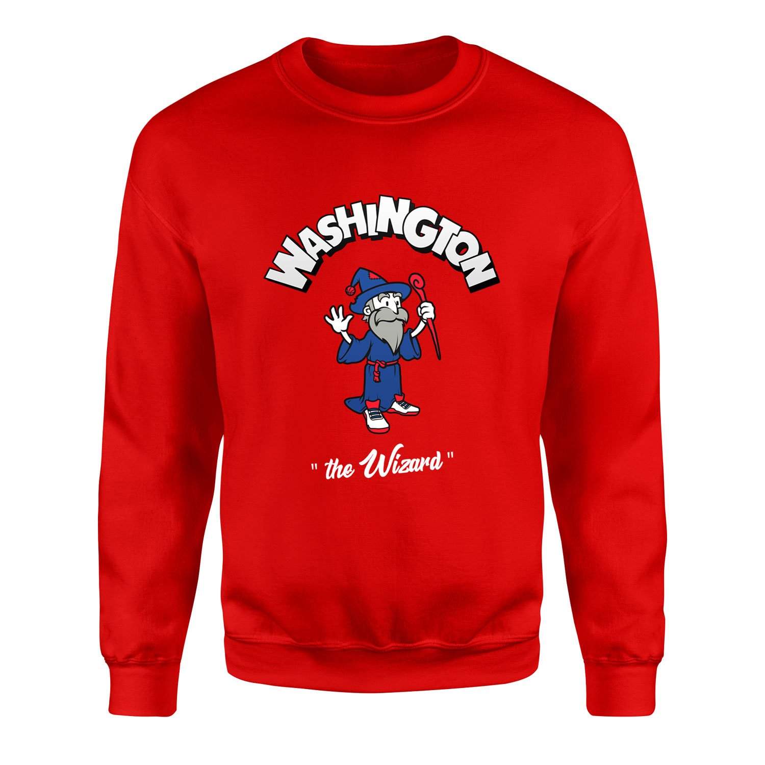 Wizards Cartoon Sweatshirt XL - Kırmızı