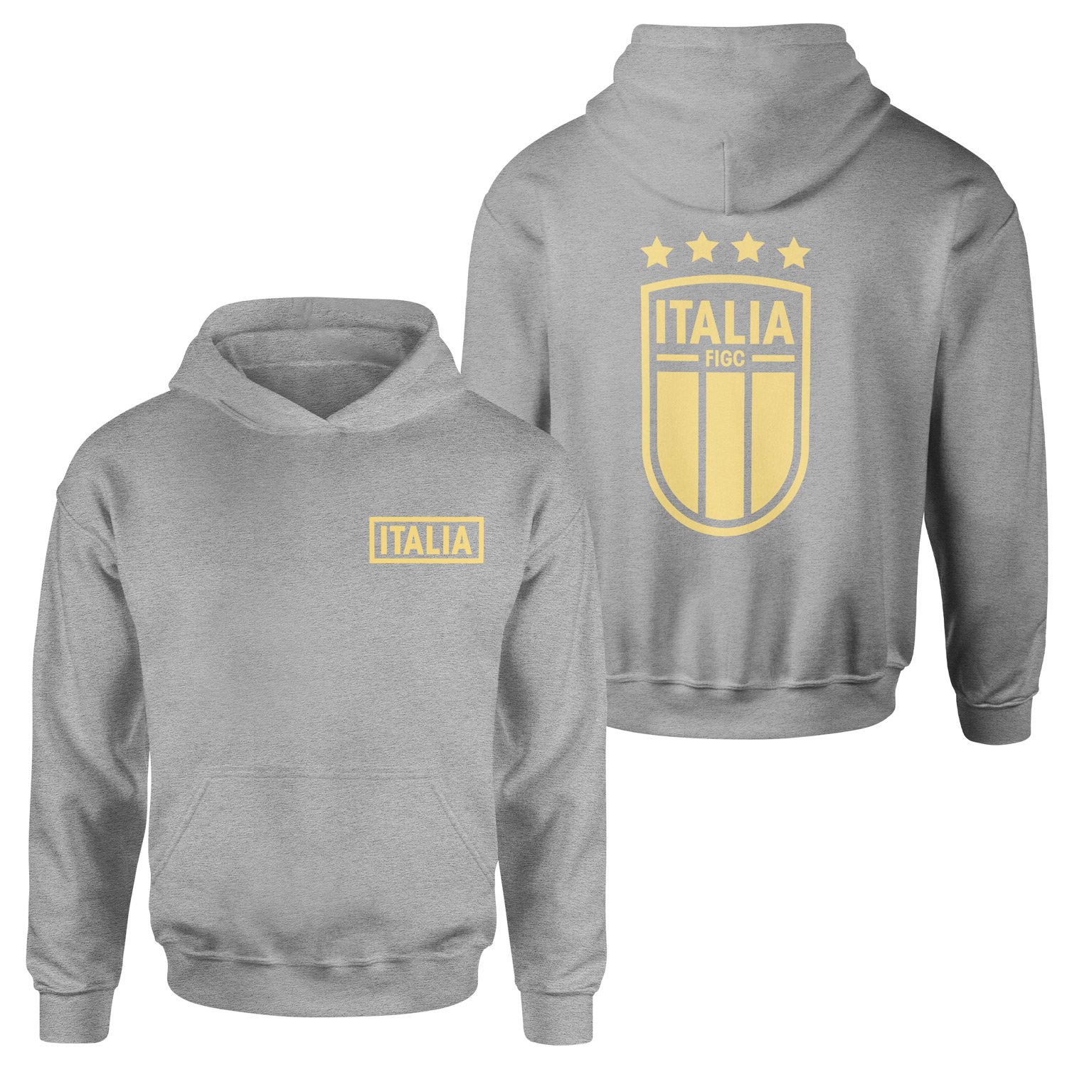 İtalya Futbol Takımı Gold Edition Hoodie S - Gri