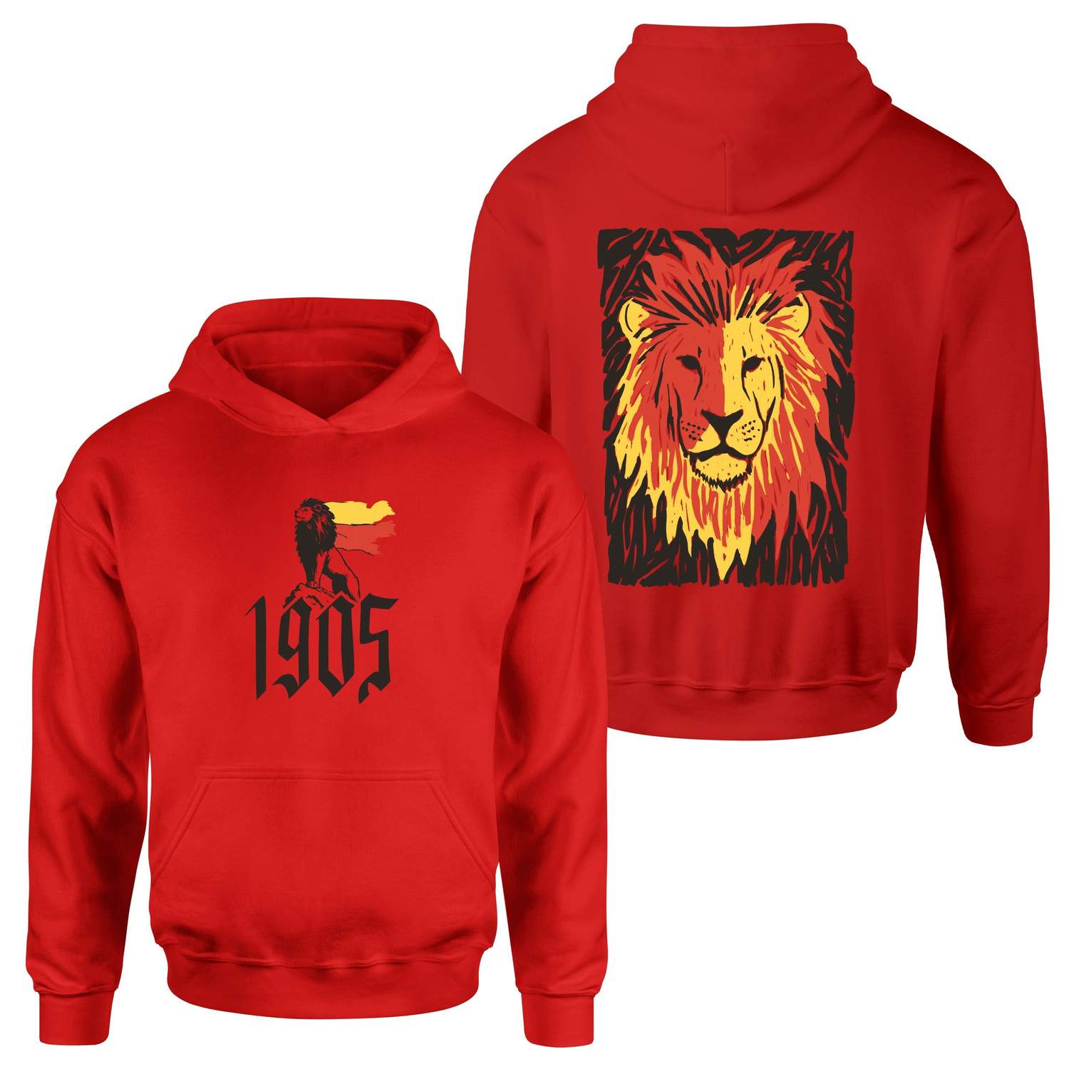The Birth of a Lion Hoodie L - Kırmızı