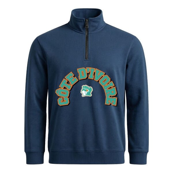 Fildişi Sahilleri 2026 Varsity Yarım Fermuarlı Sweatshirt