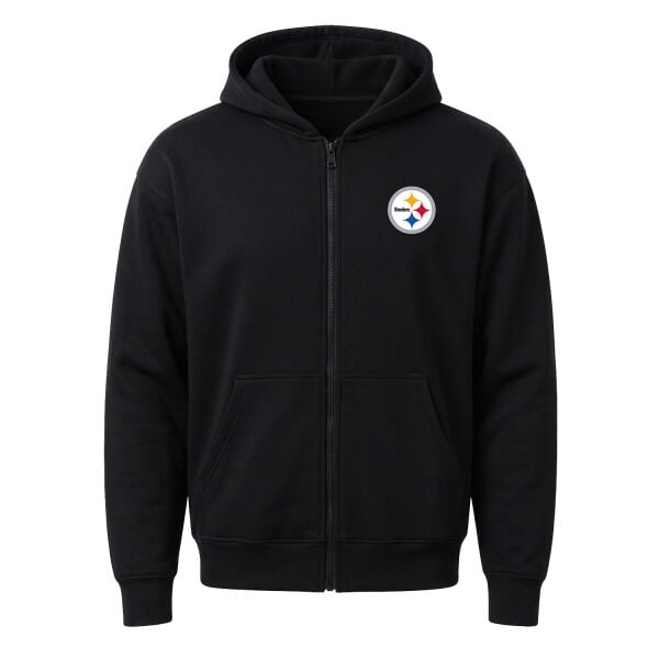 Pittsburgh Steelers Fermuarlı Kapüşonlu Sweatshirt