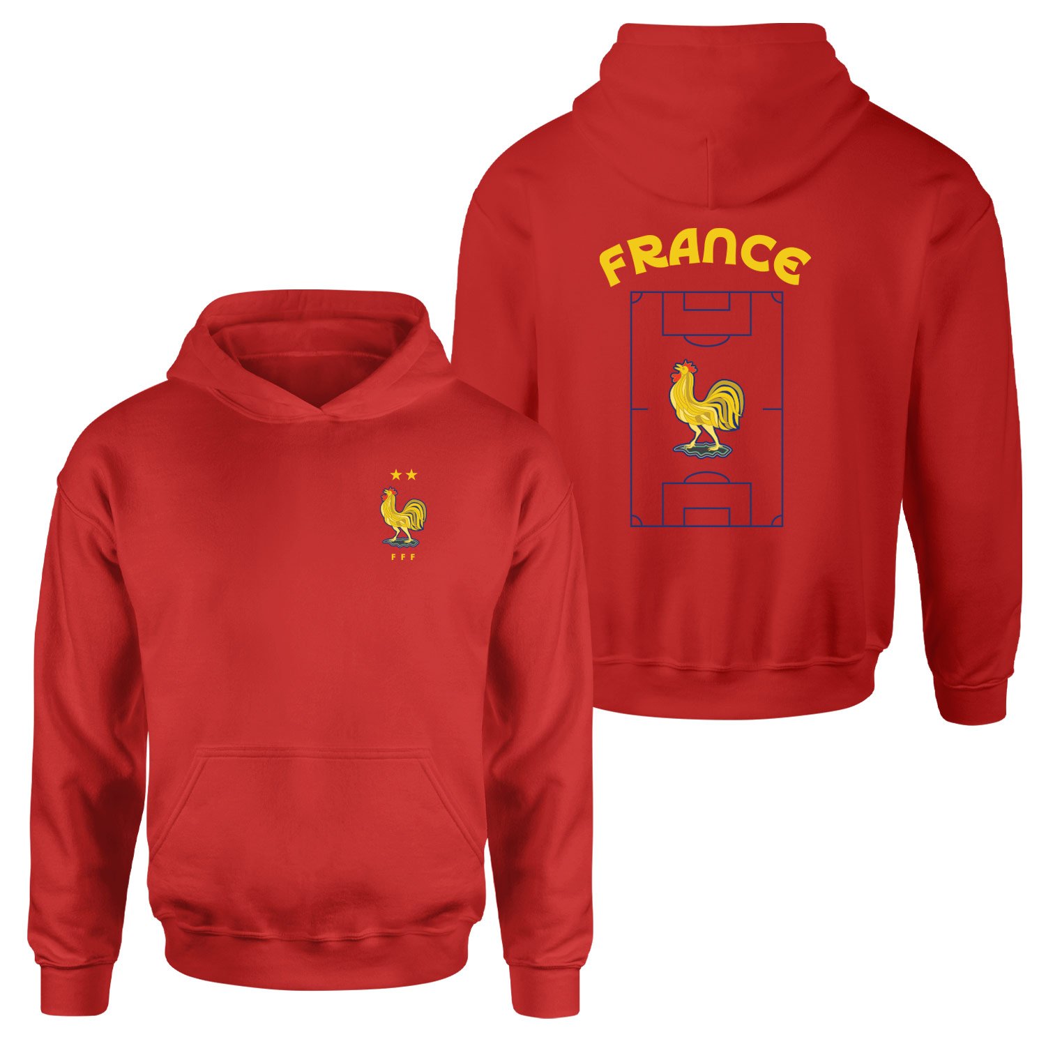 Fransa Dünya Kupası 2026 Hoodie S - Kırmızı