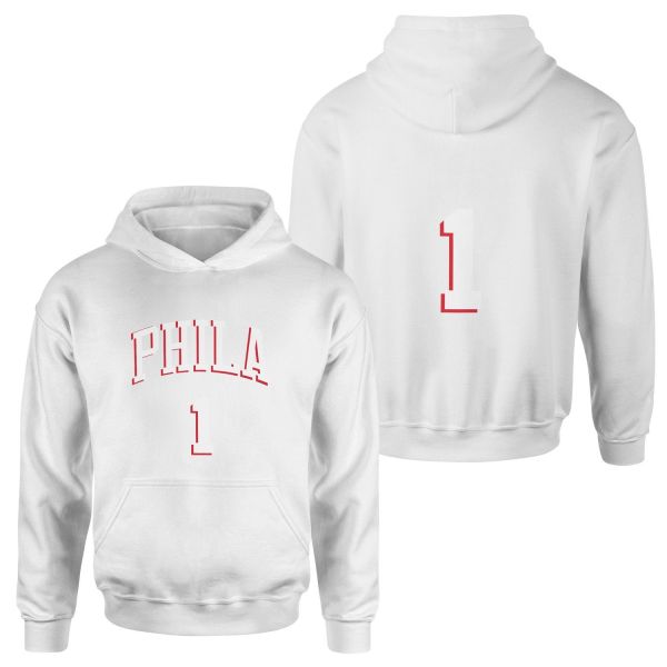 James Harden Philadelphia Forma Hoodie M - Beyaz