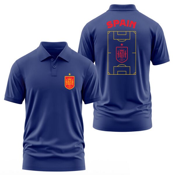 İspanya Dünya Kupası 2026 Polo Tişört L - İndigo Mavisi