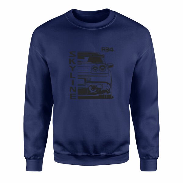 R34 Skyline Sweatshirt S - Lacivert