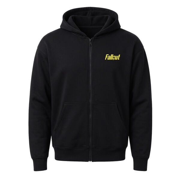 Fallout Fermuarlı Kapüşonlu Sweatshirt