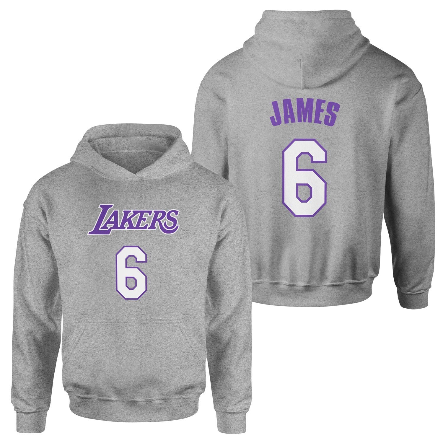 LeBron James 6 Lakers Forma Hoodie S - Gri