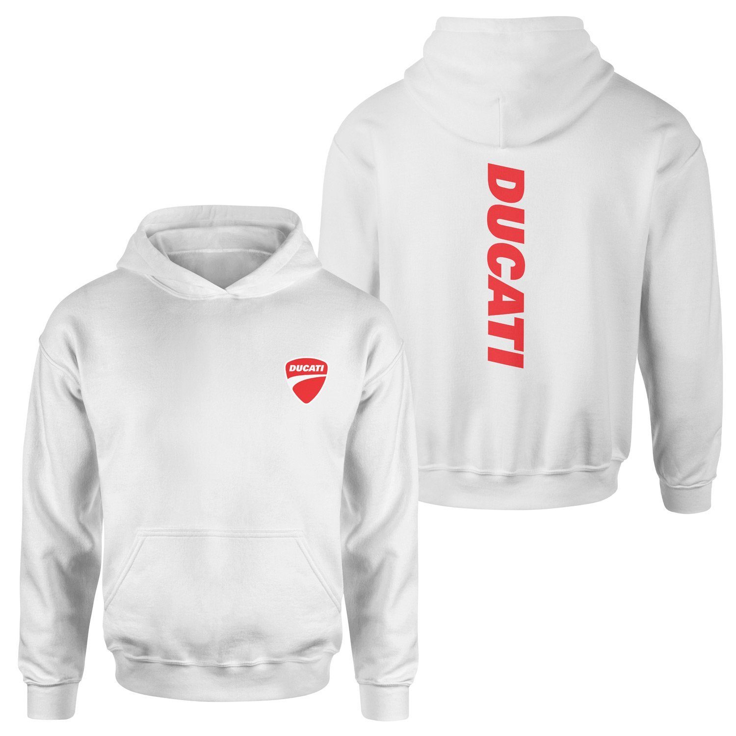 Ducati Basic Racing Hoodie XL - Beyaz