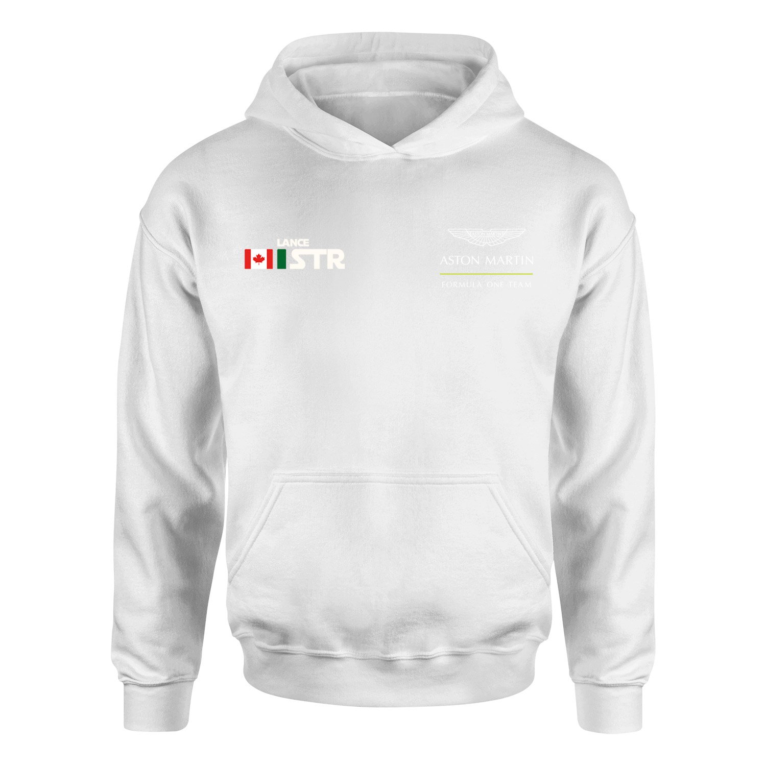 Lance Stroll Name Tag Aston Martin Hoodie L - Beyaz