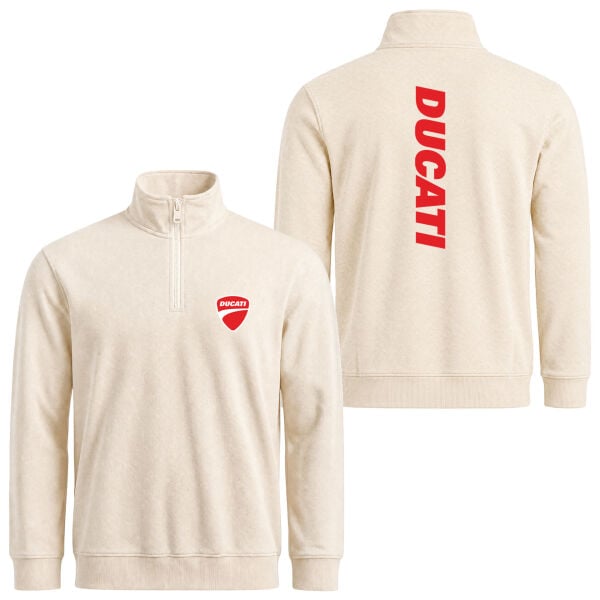 Ducati Basic Racing Yarım Fermuarlı Sweatshirt