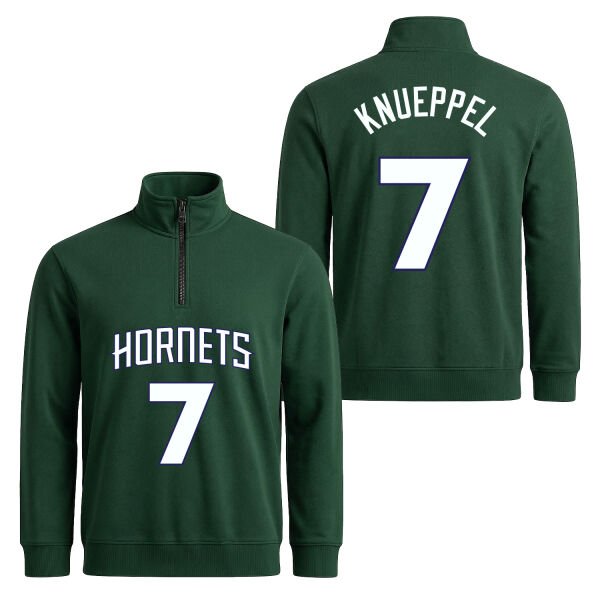 Kon Knueppel Hornets Jersey Yarım Fermuarlı Sweatshirt S - Nefti Yeşili