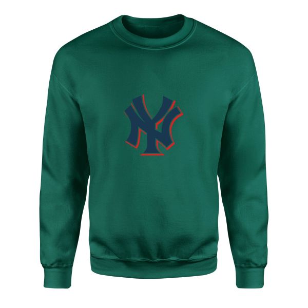 NY Yankees C Sweatshirt L - Nefti Yeşili