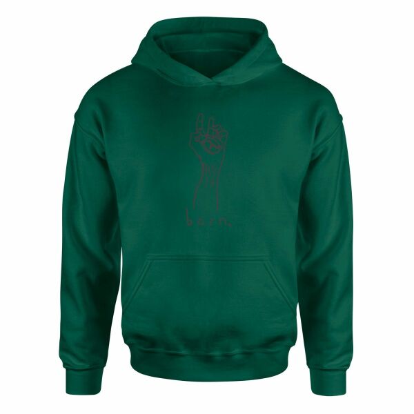 born. Hoodie XXL - Nefti Yeşili