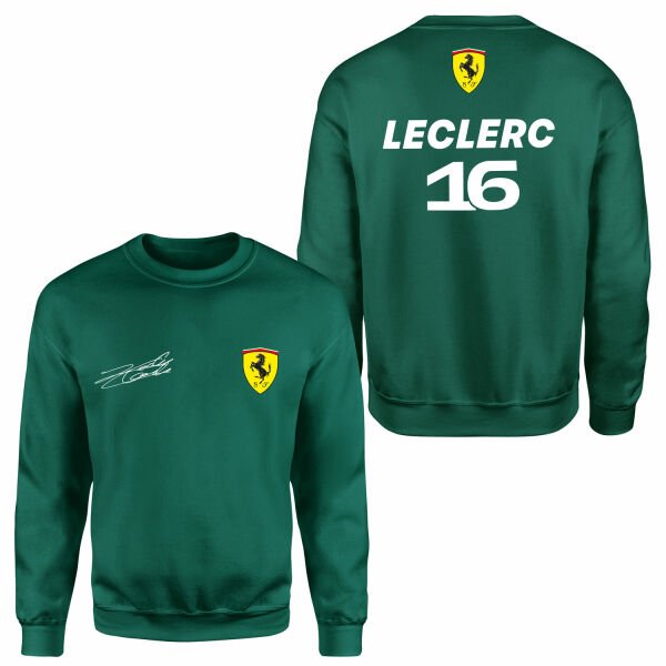 Charles Leclerc Basic SF Sweatshirt XXL - Nefti Yeşili