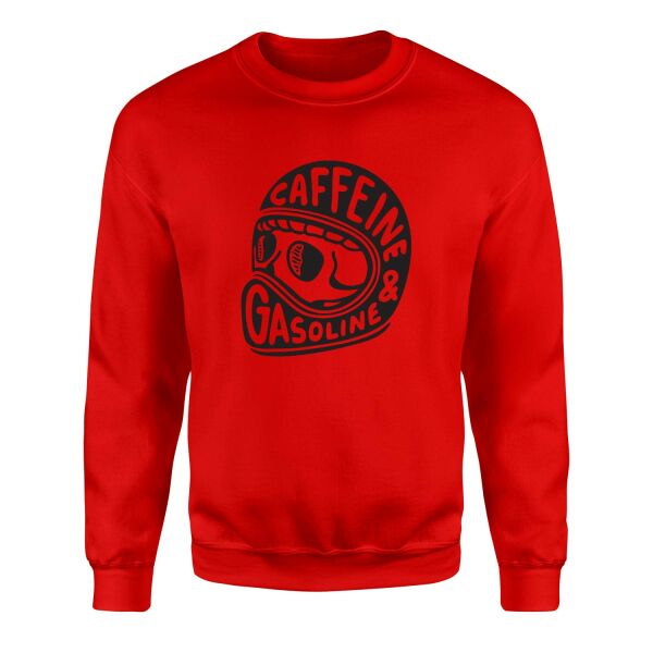 Caffeine and Gasoline Sweatshirt XL - Kırmızı