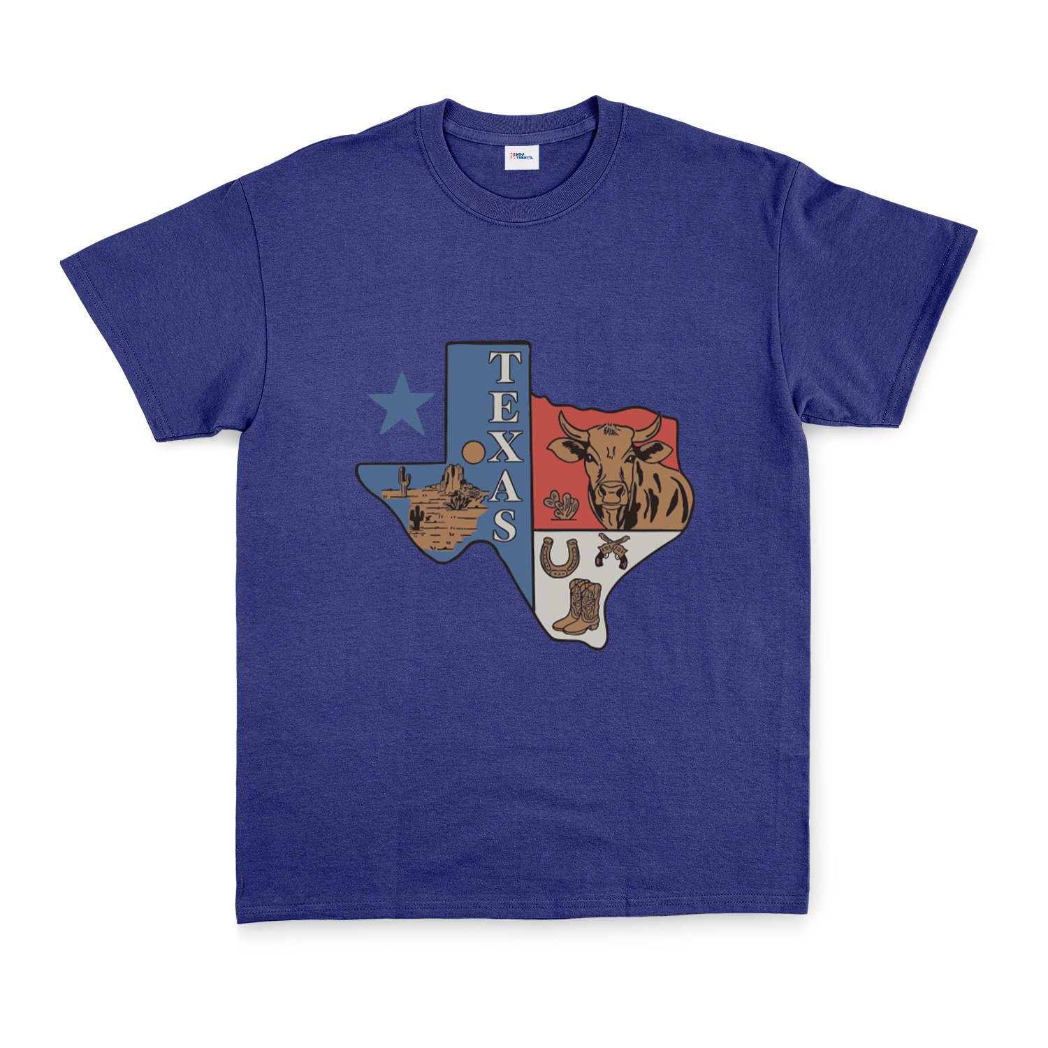 Texas USA Tişört XXL - İndigo Mavisi