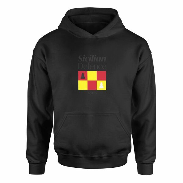 Sicilian Defence Hoodie XXL - Siyah