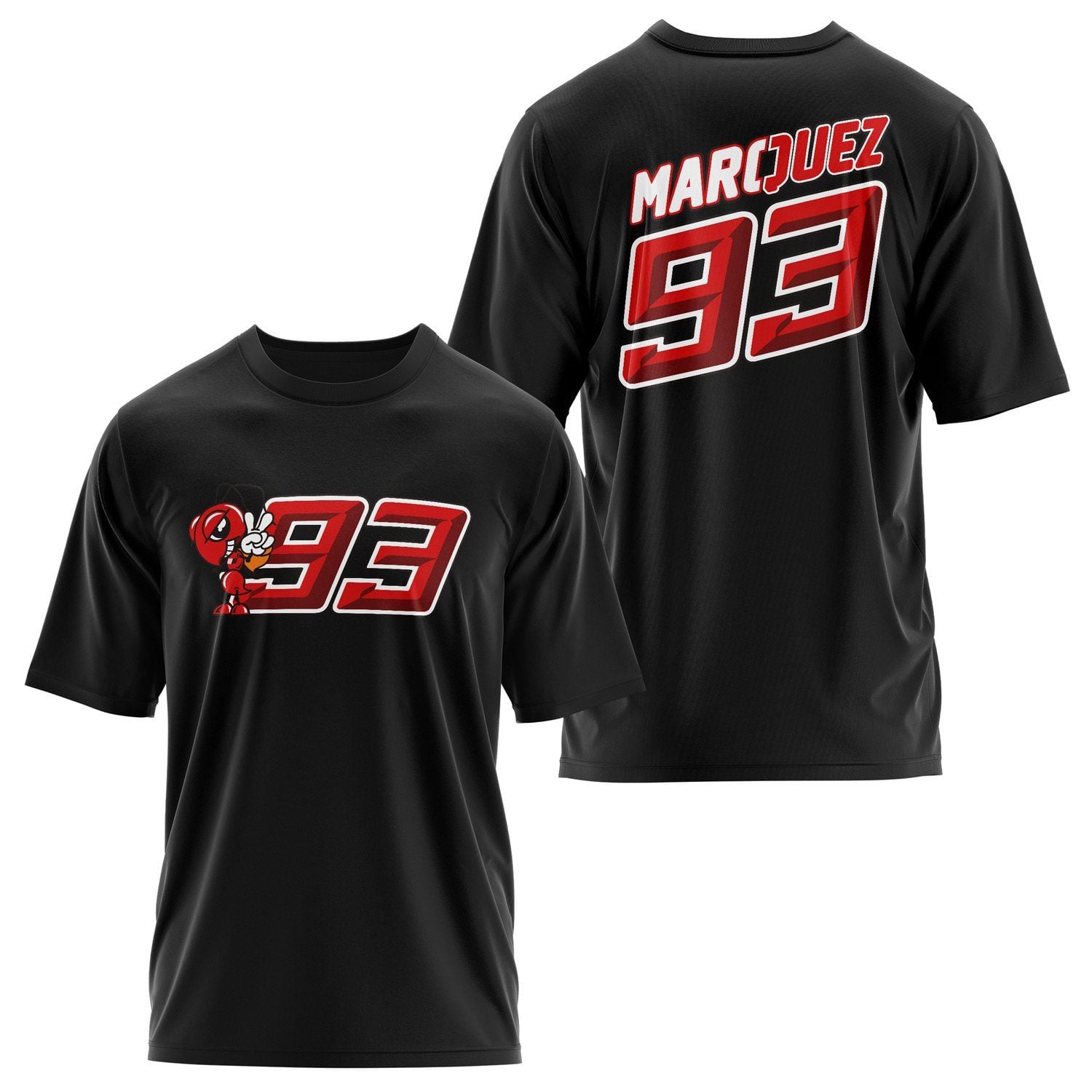 Marc Marquez 93 Oversize Tişört XL - Siyah | OUTLET