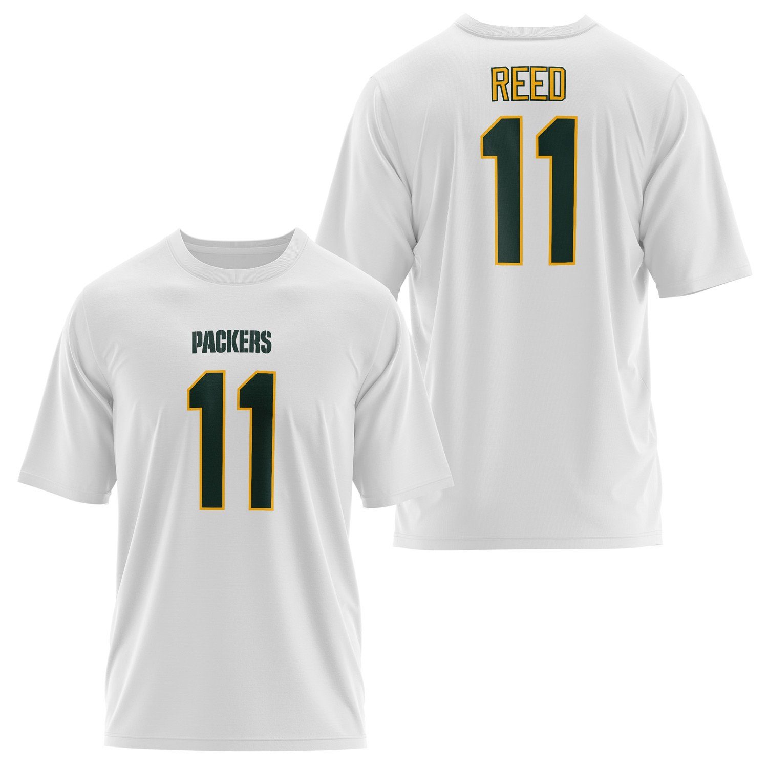 Jayden Reed Green Bay Packers Oversize Tişört S - Beyaz