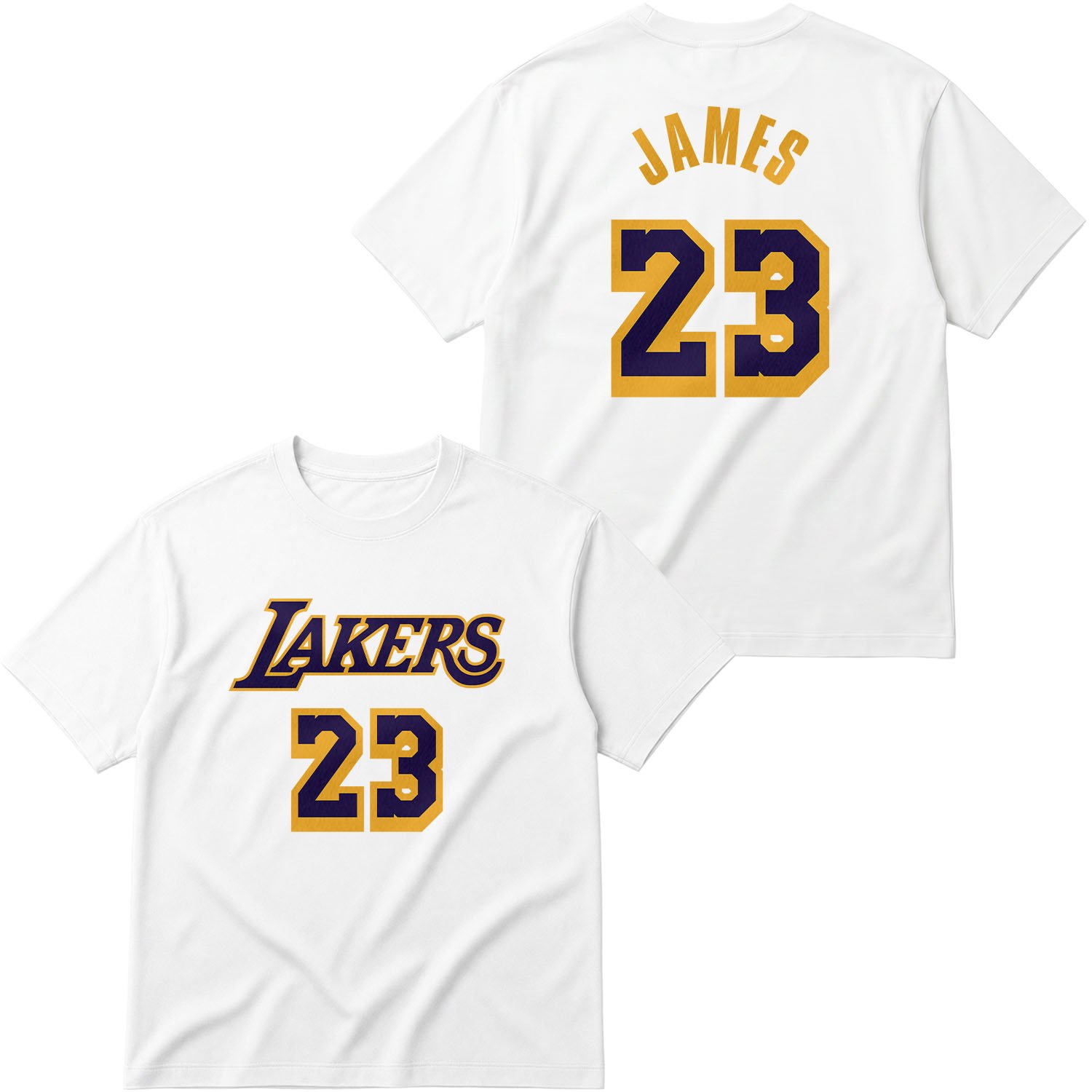 LeBron James 23 Lakers Oversize Tişört S - Beyaz