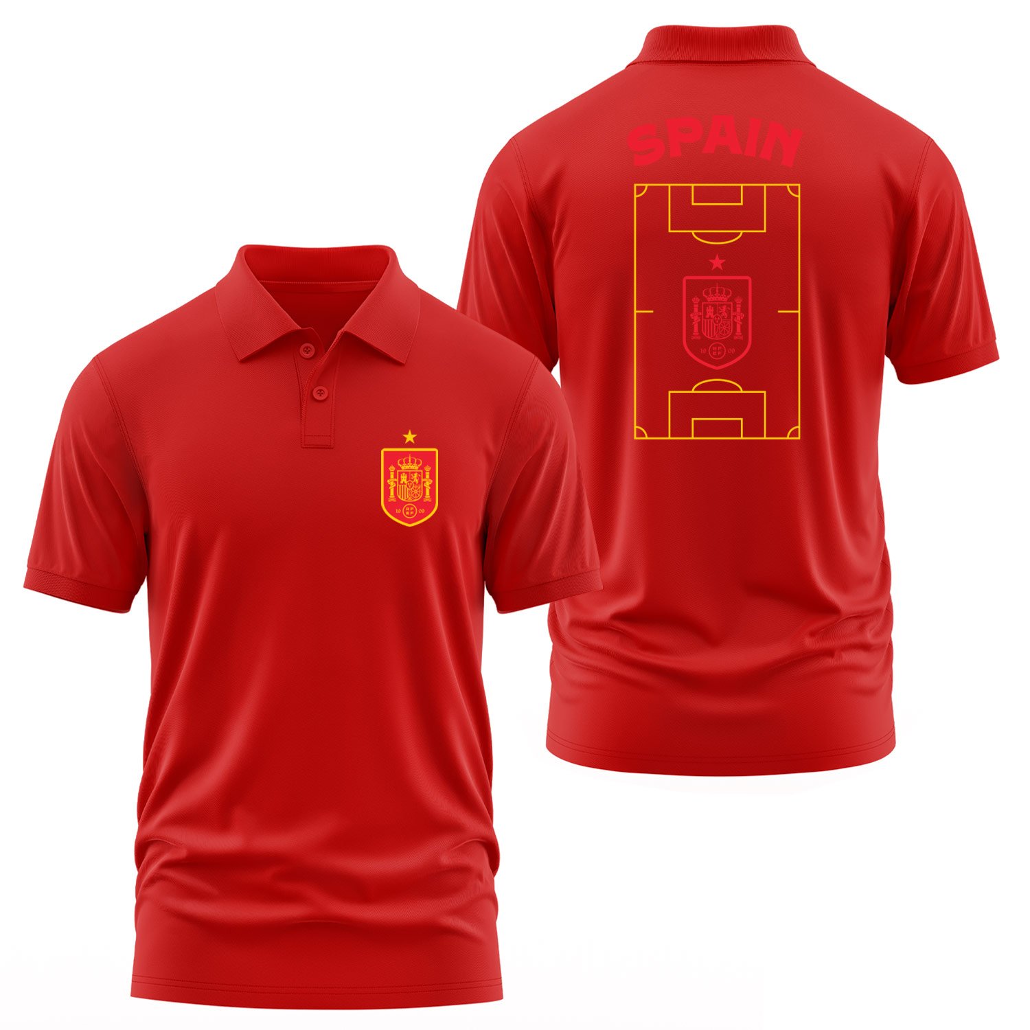 İspanya Dünya Kupası 2026 Polo Tişört M - Kırmızı