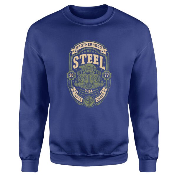 Brotherhood of Steel Grunge Sweatshirt L - İndigo Mavisi