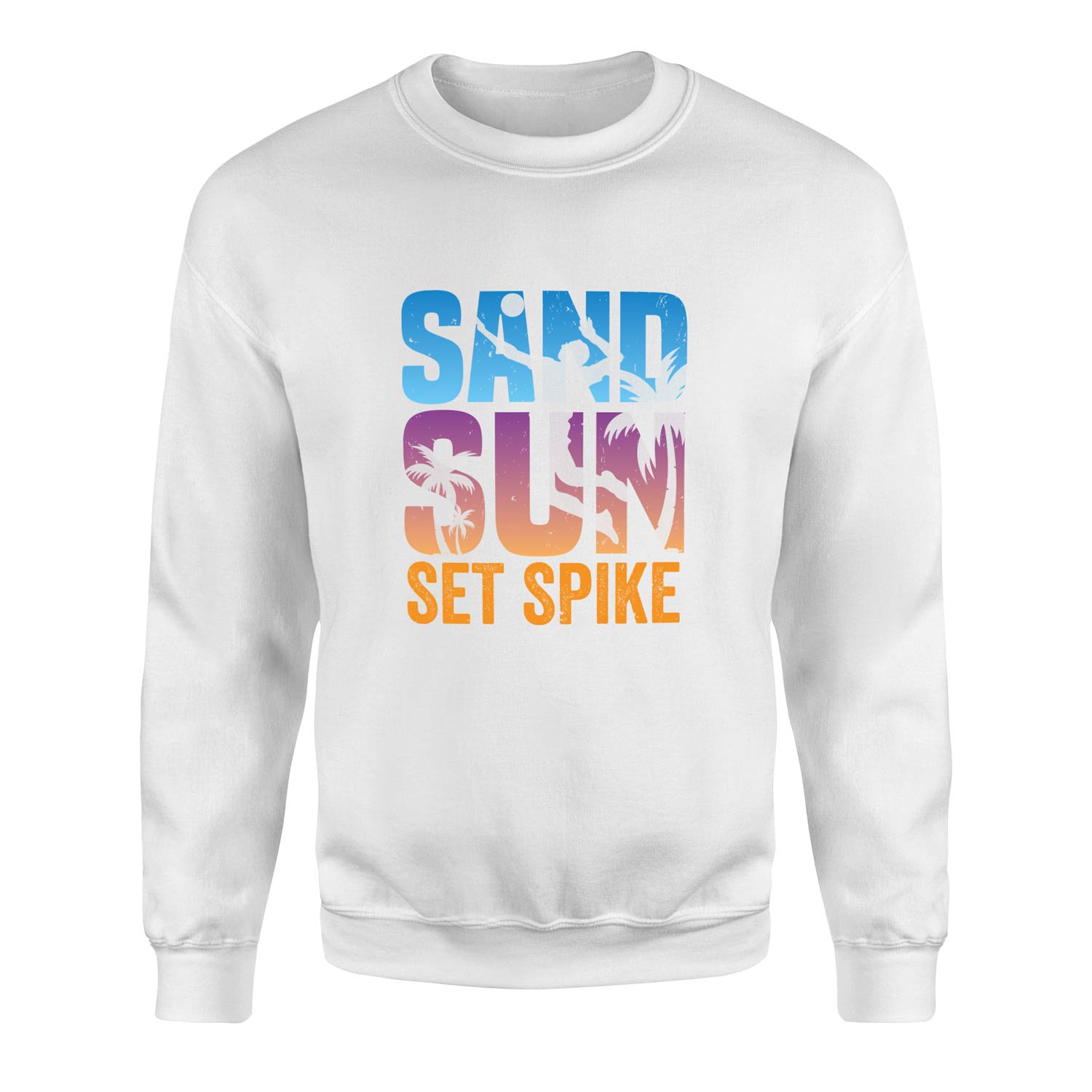 Sand Sun Set Spike Sweatshirt XL - Beyaz