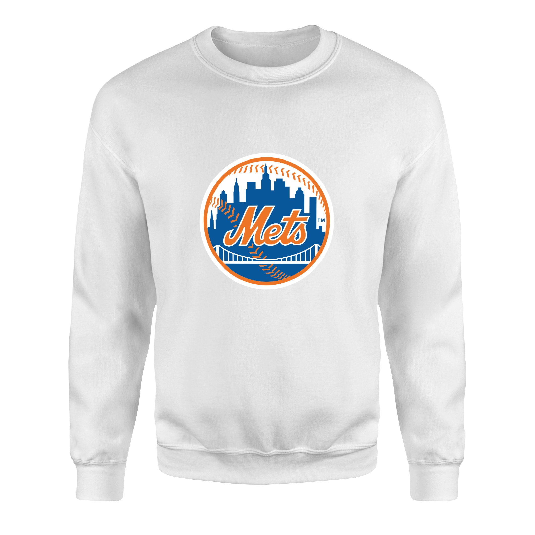 New York METS Baseball Sweatshirt M - Beyaz