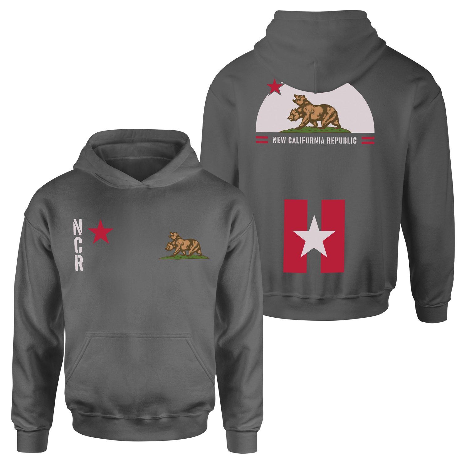 New California Republic NCR Star Edition Hoodie XL - Füme