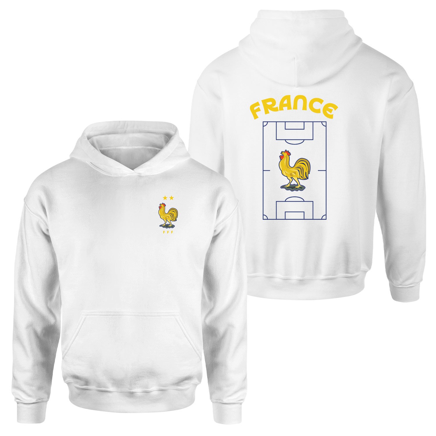 Fransa Dünya Kupası 2026 Hoodie S - Beyaz