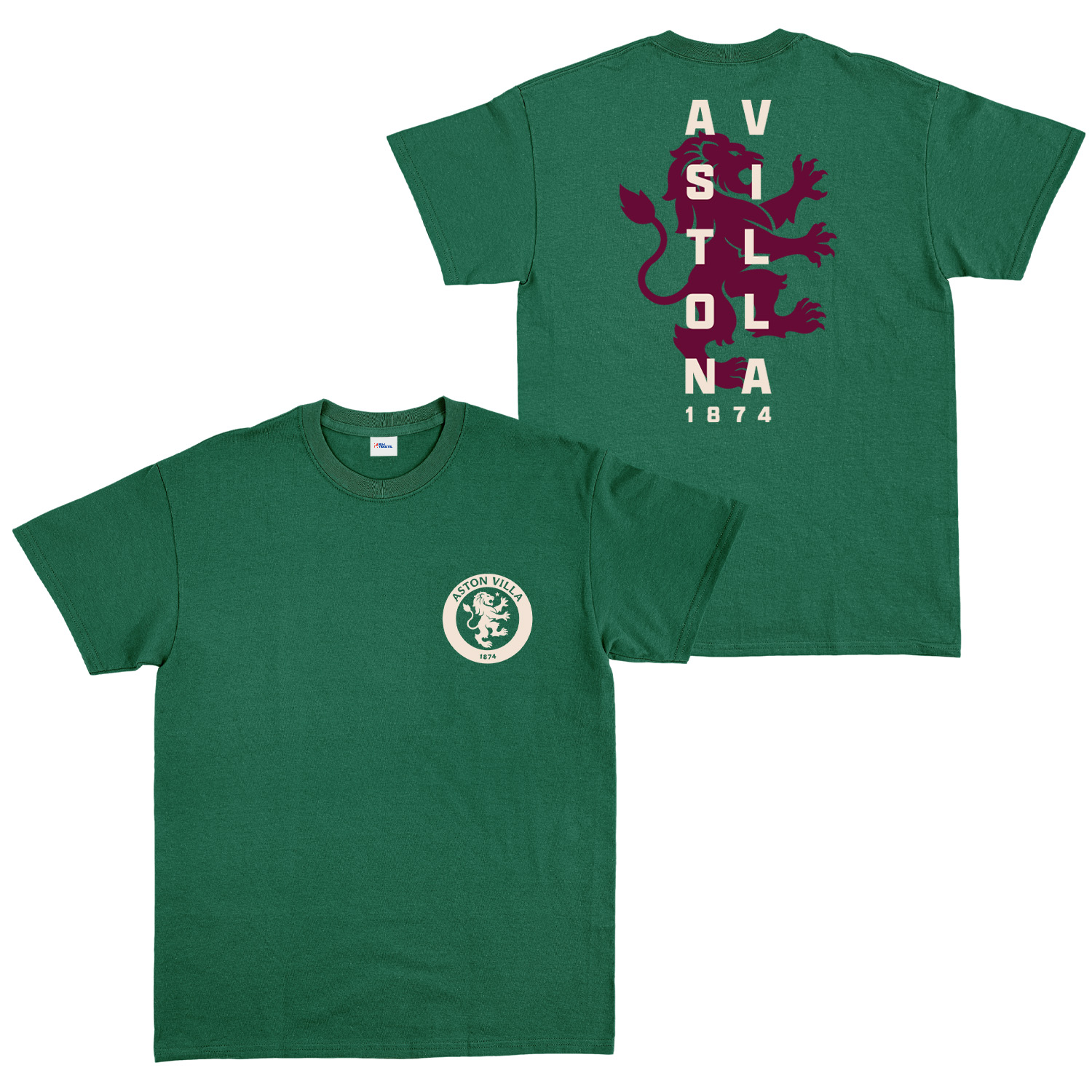 Aston Villa 1874 Heritage Tişört XL - Nefti Yeşili