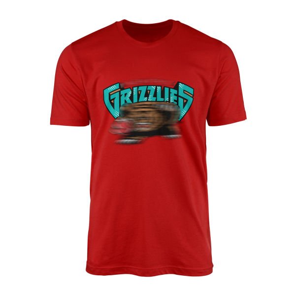GRIZZLIES Retro Tişört L - Kırmızı