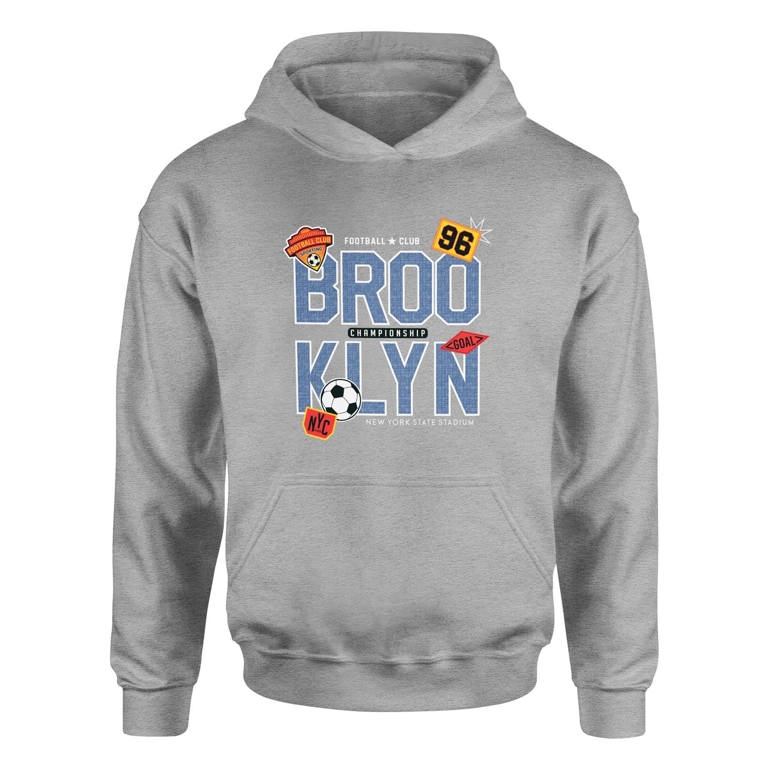 BROOKLYN 96 Championship Hoodie M - Gri