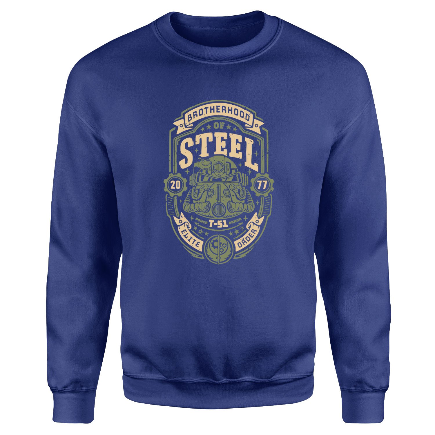 Brotherhood of Steel Grunge Sweatshirt XXL - İndigo Mavisi