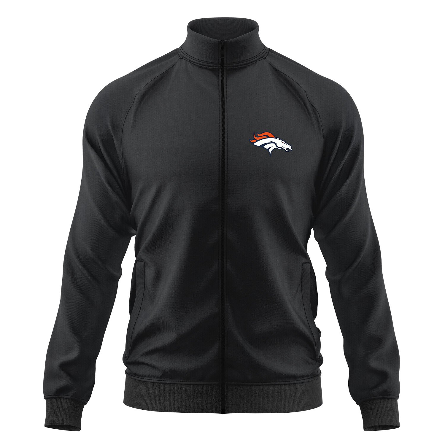 Denver Broncos Fermuarlı Sweatshirt L - Siyah