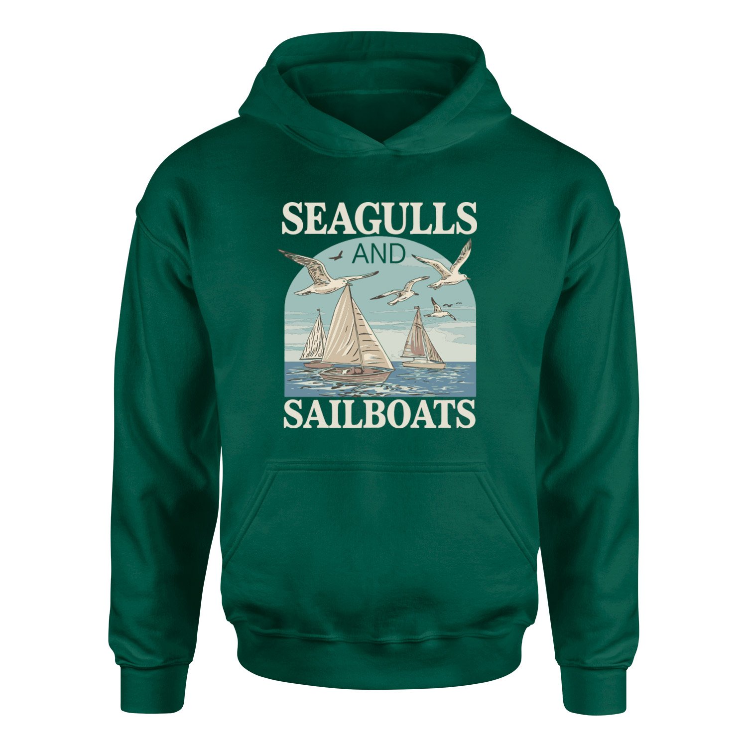 Seagulls and Sailboats Hoodie
