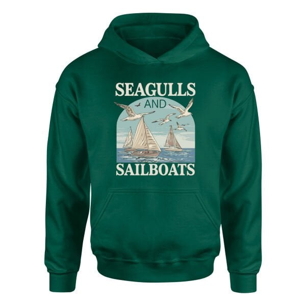 Seagulls and Sailboats Hoodie