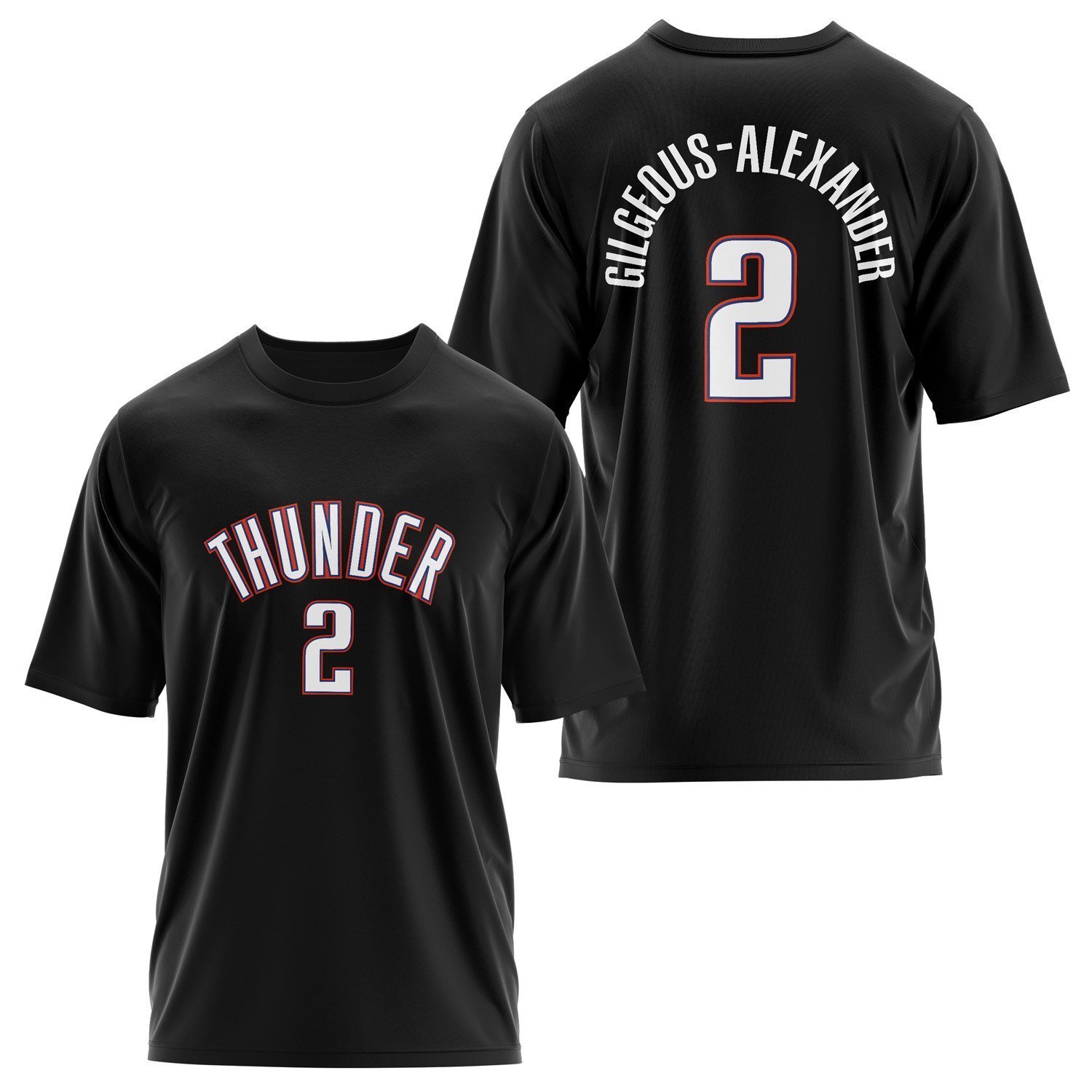 Shai Gilgeous-Alexander Oklahoma Forma Oversize Tişört XL - Siyah | OUTLET