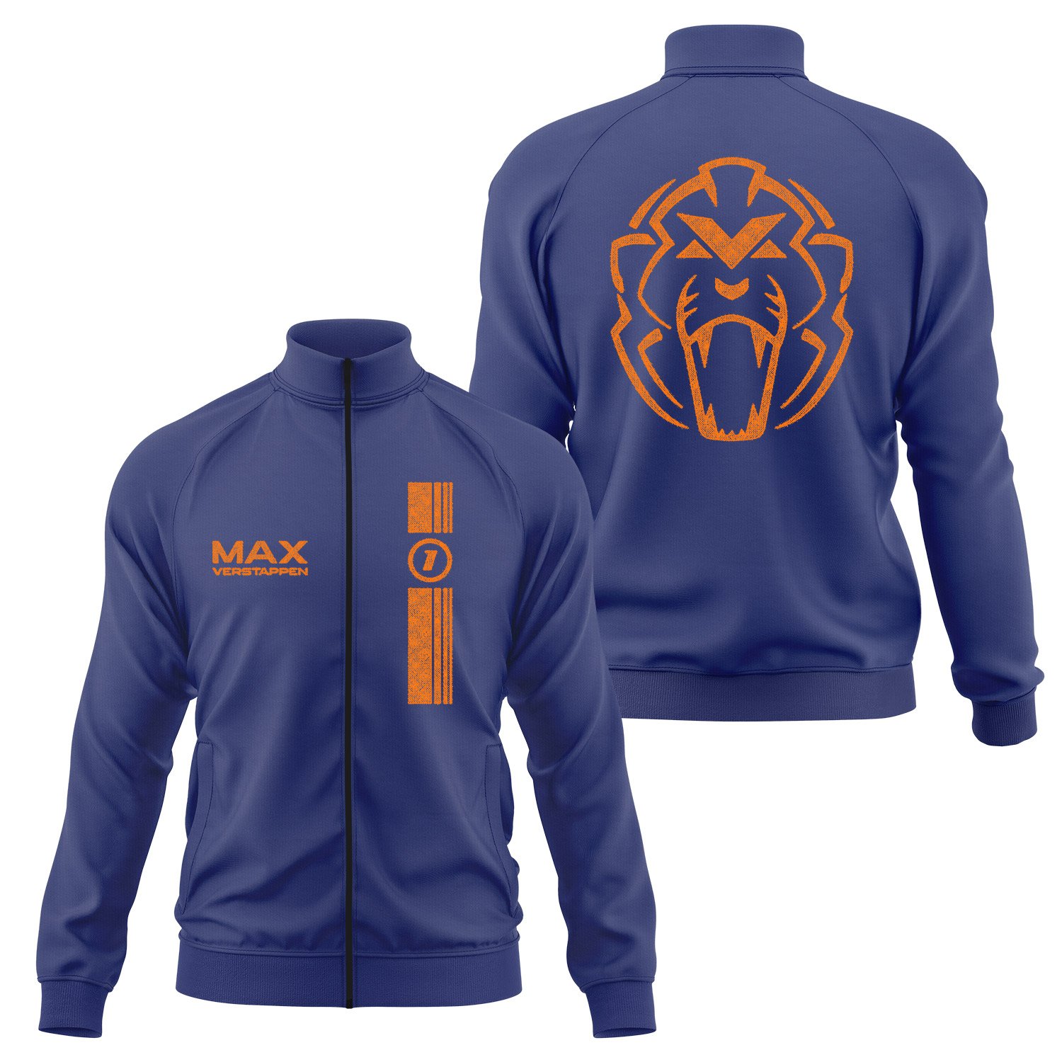 Max Verstappen Stamp Edition Fermuarlı Sweatshirt XXL - İndigo Mavisi