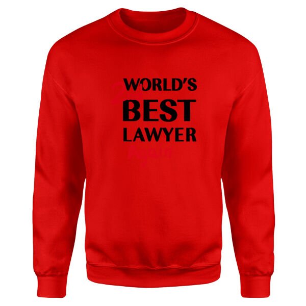 World’s 2nd Best Lawyer Again Sweatshirt XL - Kırmızı