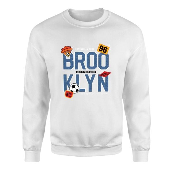 BROOKLYN 96 Championship Sweatshirt S - Beyaz