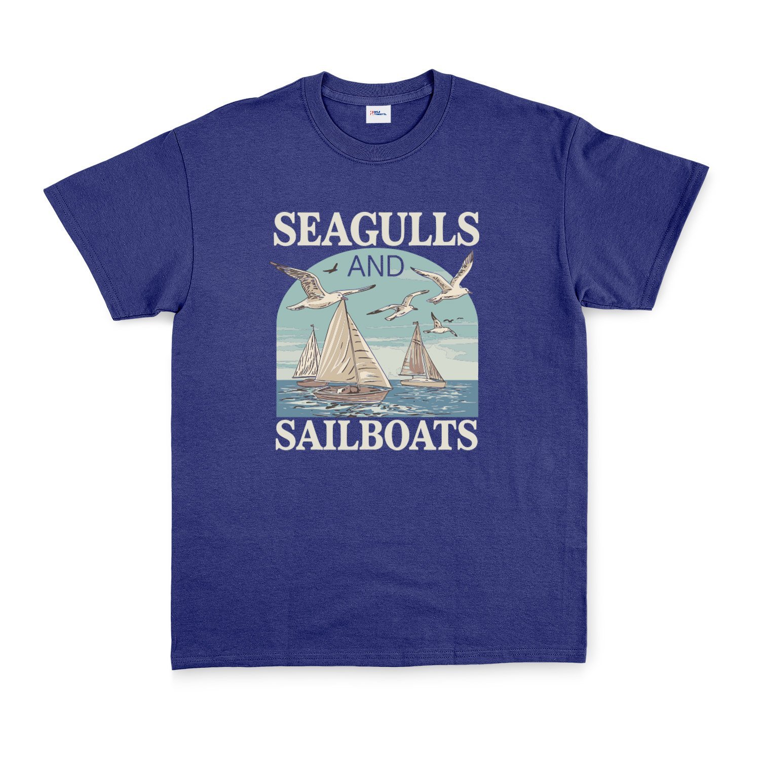 Seagulls and Sailboats Tişört