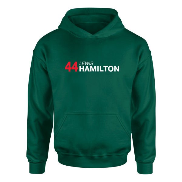 Lewis Hamilton 44 Hoodie S - Nefti Yeşili