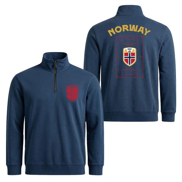 Norveç Dünya Kupası 2026 Yarım Fermuarlı Sweatshirt M - İndigo Mavisi