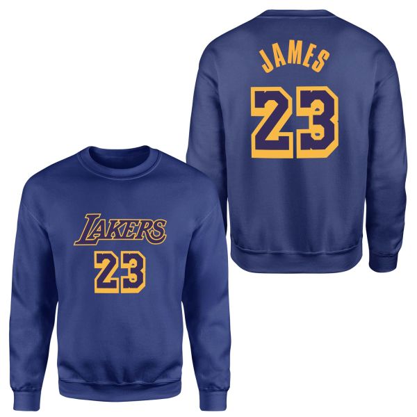 LeBron James 23 Lakers Sweatshirt M - İndigo Mavisi